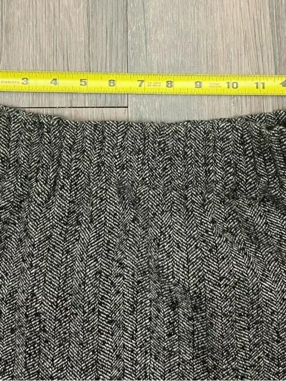 J. Crew Black and White Herringbone Mini Skirt - Picture 3 of 8